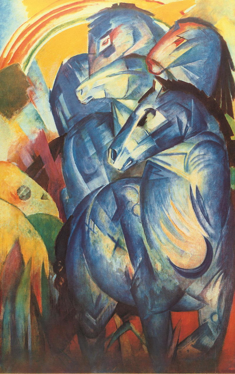 Kunstdruck &quot;Der Turm der blauen Pferde&quot; von Marc Franz