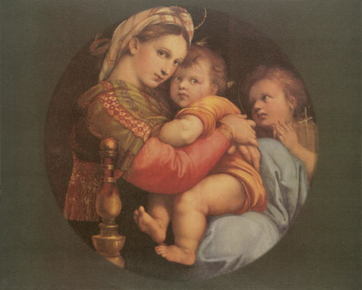 Kunstdruck "Madonna della seggiola" von Raffaello Santi