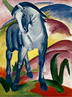 Kunstdruck "Blaues Pferd" von Franz Marc