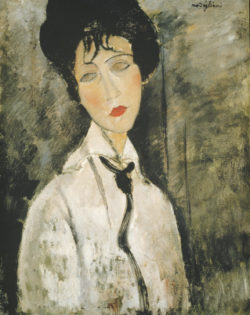 Kunstdruck "Frauenbildnis mit Krawatte" von Amadeo Modigliani