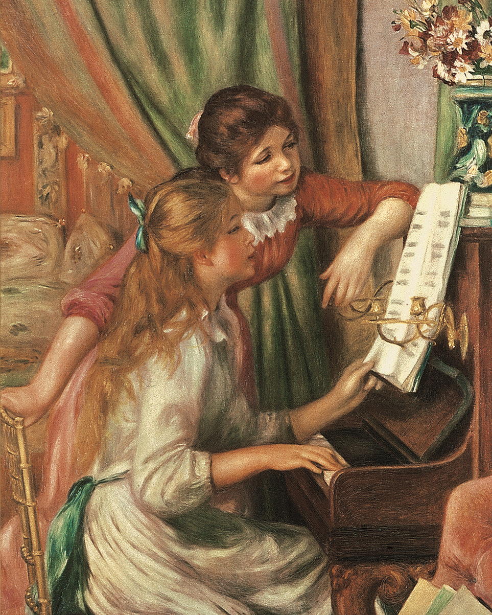 Kunstdruck "Zwei Mädchen am Klavier" von Auguste Renoir
