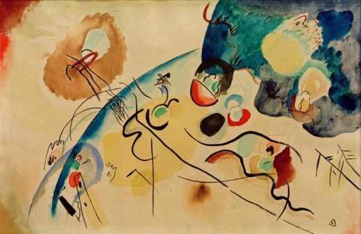Wassily Kandinsky „Komposition Mit Trojka Motiv“ 48 x 31 cm 1