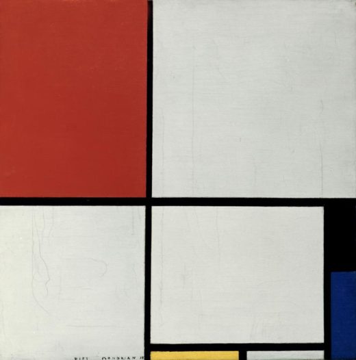 Piet Mondrian „Komposition in Rot Gelb und Blau“ 45 x 45 cm 1
