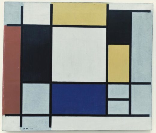 Piet Mondrian „Komposition mit Gelb Rot Schwarz Blau und Grau“ 51 x 60 cm 1