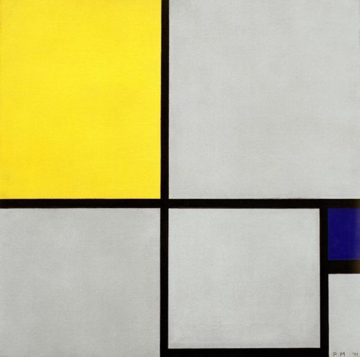 Piet Mondrian „Komposition mit Gelb und Blau“ 51 x 51 cm 1