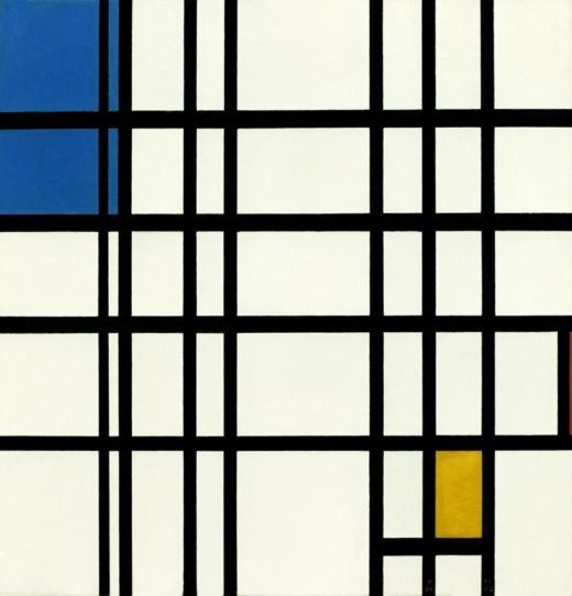 Piet Mondrian „Rhythmus der geraden Linien“ 72 x 69 cm 1