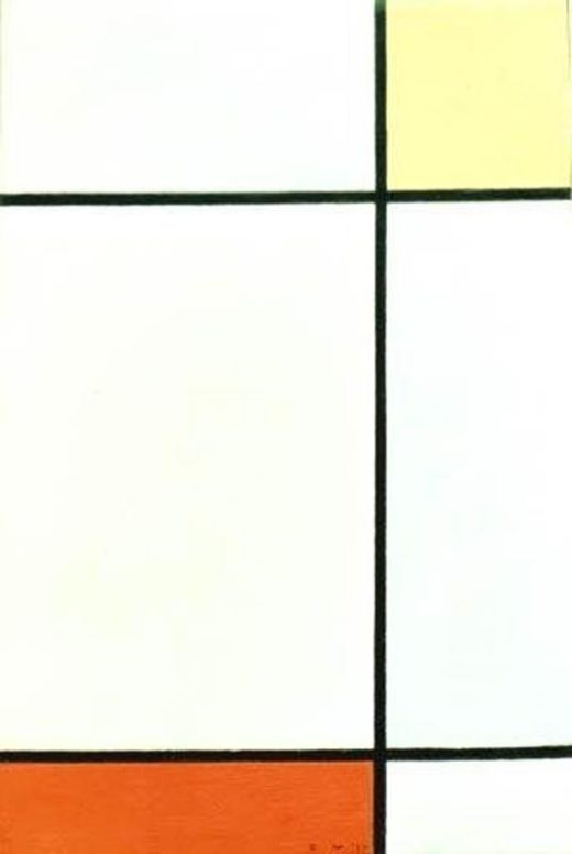 Piet Mondrian „Komposition mit Gelb und Rot“ 52 x 35 cm 1