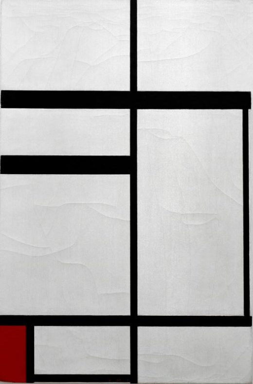 Piet Mondrian „Komposition mit Rot“ 82 x 54 cm 1