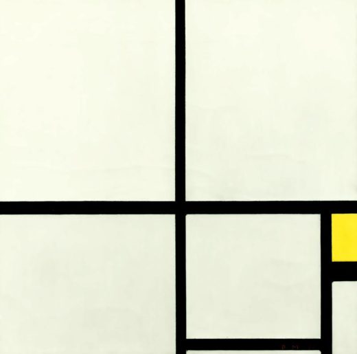 Piet Mondrian „Komposition mit Gelb“ 46 x 46 cm 1