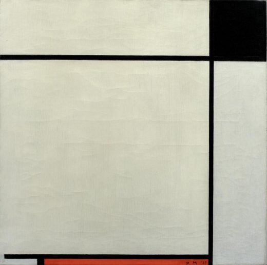 Piet Mondrian „Komposition mit Schwarz Rot und Grau“ 56 x 56 cm 1