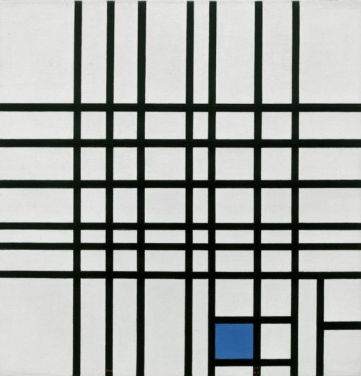 Piet Mondrian „Komposition mit Blau“ 62 x 60 cm 1