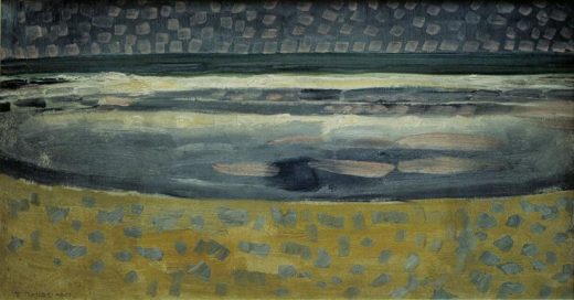 Piet Mondrian „Meer bei Sonnenuntergang“ 41 x 76 cm 1