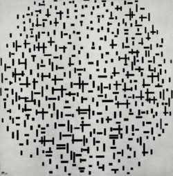 Piet Mondrian "Linienkomposition" 108 x 108 cm