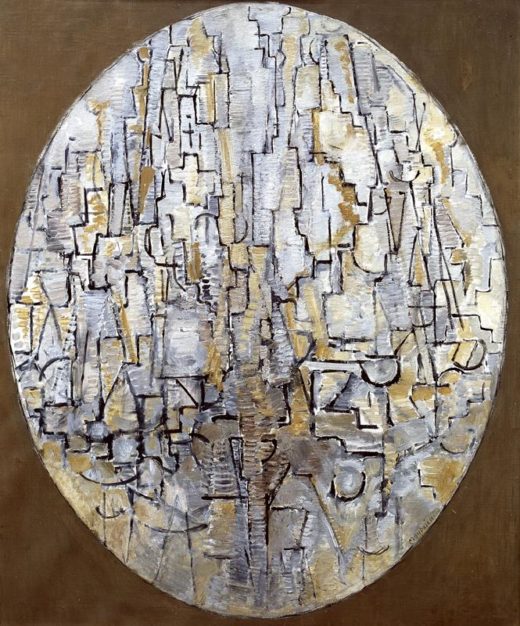 Piet Mondrian „Komposition im Oval“ 94 x 78 cm 1