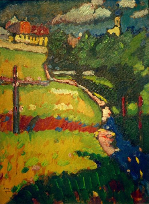 Wassily Kandinsky „Studie Zu Kirche In Murnau“ 33 x 44 cm 1
