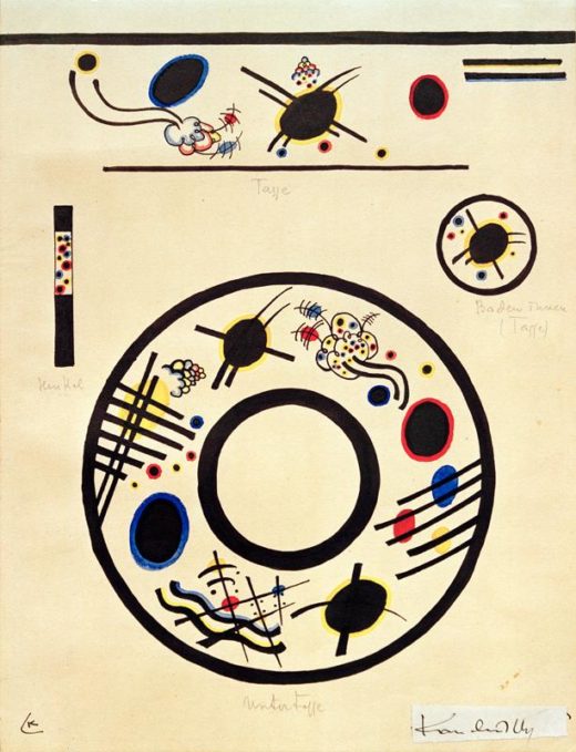 Wassily Kandinsky „Design For A Cup And Saucer“ 25 x 34 cm 1