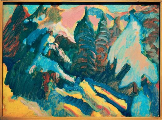 Wassily Kandinsky „Kochel Verschneite Bäume“ 45 x 32 cm 1