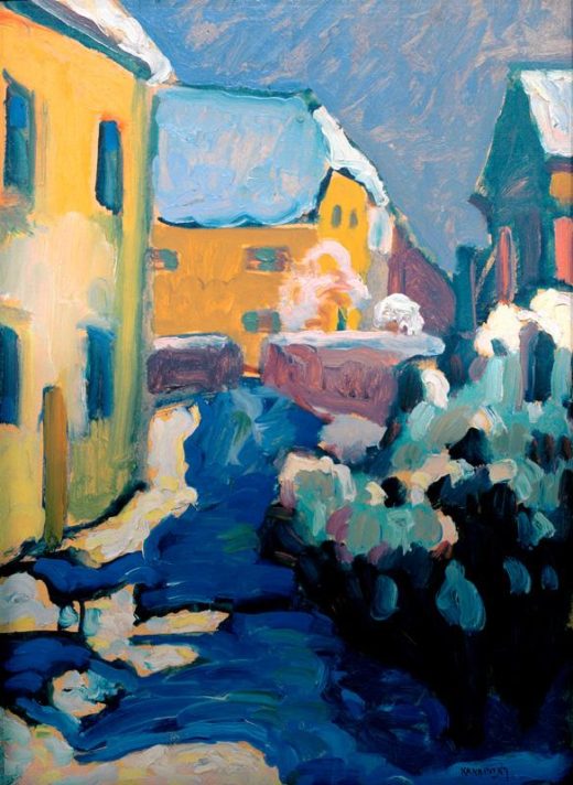 Wassily Kandinsky „Kochel Friedhof Und Pfarrhaus“ 33 x 45 cm 1