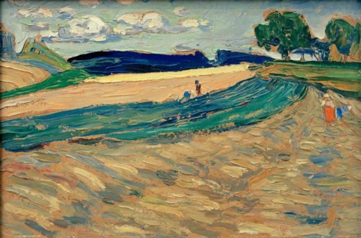 Wassily Kandinsky „Oberpfalz Landschaft Mit Gelbem Feld“ 45 x 29 cm 1