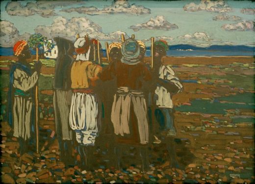 Wassily Kandinsky „Arbeitende Neger“ 57 x 41 cm 1