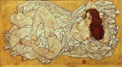 Egon Schiele „Liegende Frau“ 171 x 96 cm 1