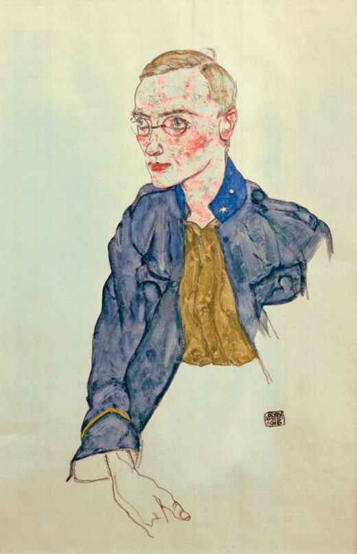 Egon Schiele „Einjährig freiwilliger Gefreiter“ 31 x 48 cm 1