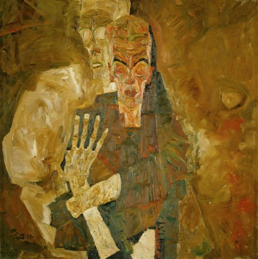 Egon Schiele „Tod und Mann“ 80 x 80 cm 1