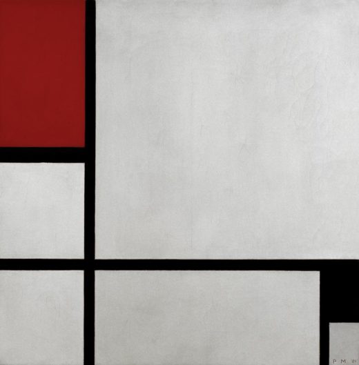 Piet Mondrian „Composition Red and Black“ 52 x 52 cm 1