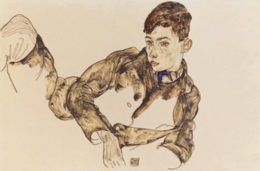 Egon Schiele „Liegender Knabe Paul Erdmann“ 46 x 29 cm 1