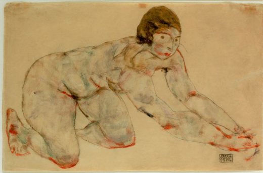 Egon Schiele „Kniender weiblicher Akt“ 47 x 31 cm 1