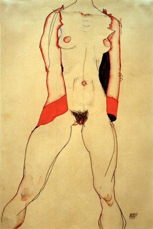 Egon Schiele „Weiblicher Torso“ 28 x 42 cm 1
