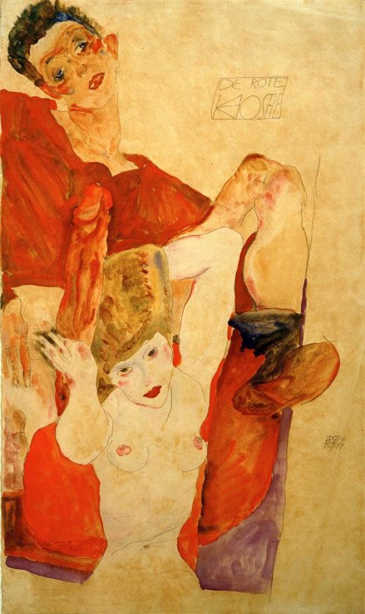 Egon Schiele „Die rote Hostie“ 28 x 48 cm 1