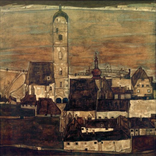 Egon Schiele „Stadt Stein 2“ 92 x 92 cm 1
