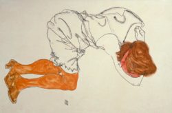 Egon Schiele "Das schlafende Mädchen" 31 x 48 cm