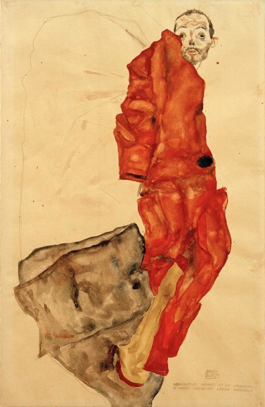 Egon Schiele „Den Künstler hemmen ist ein Verbrechen“ 32 x 49 cm 1