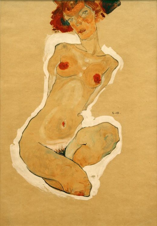 Egon Schiele „Hockender weiblicher Akt“ 31 x 45 cm 1