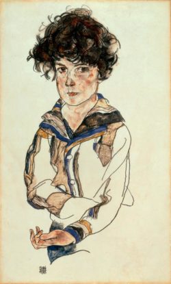 Egon Schiele "Knabenporträt" 27 x 46 cm