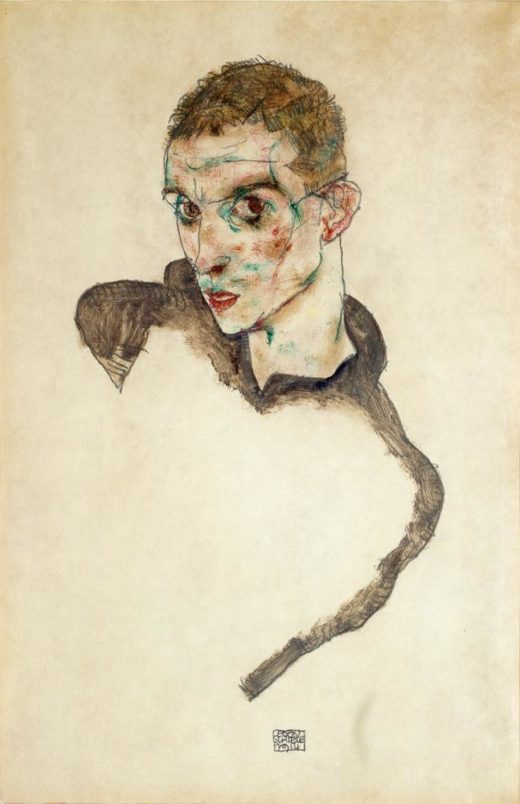 Egon Schiele „Selbstbildnis “ 31 x 47 cm 1
