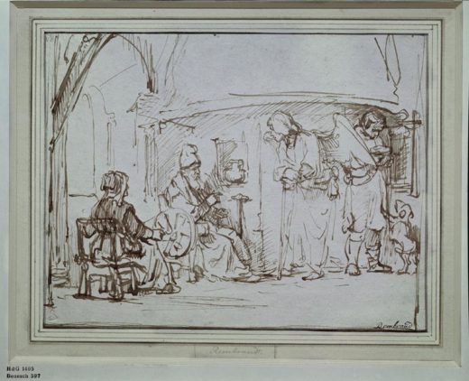 Rembrandt “Tobias-fragt-den-Engel-aus“ 17.2 x 22