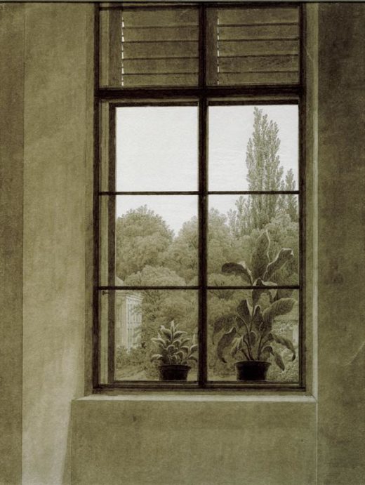 Caspar David Friedrich „Fenster mit Parkpartie“  30 x 39 cm 1