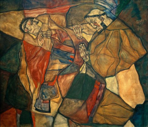 Egon Schiele „Agonie Der Todeskampf“ 80 x 70 cm 1
