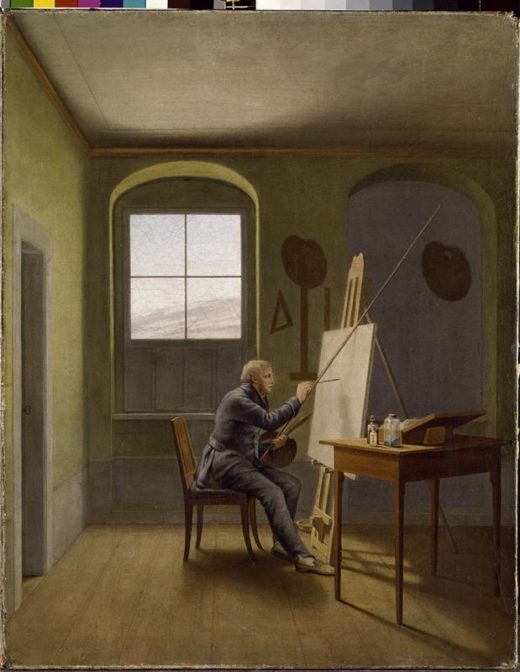Caspar David Friedrich „Caspar David Friedrich in seinem Atelier“  39 x 51 cm 1
