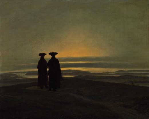 Caspar David Friedrich „Abendlandschaft mit zwei Männern“  31 x 25 cm 1