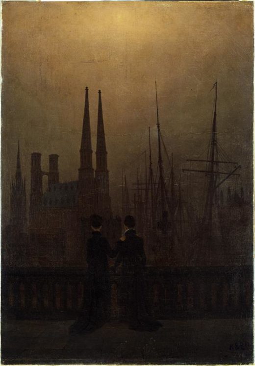 Caspar David Friedrich „Nächtlicher Hafen“  52 x 74 cm 1