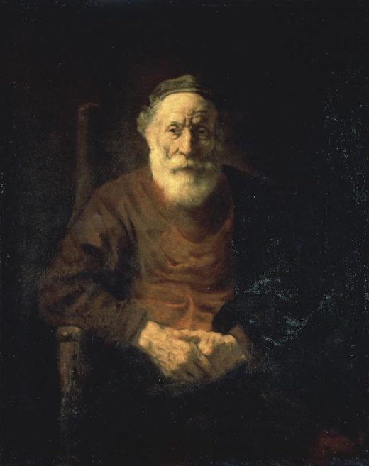 Rembrandt “Bildnis-eines-alten-Mannes-in-rotem-Gewand“ 108 x 54 cm 1