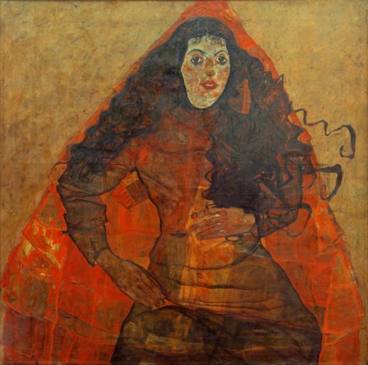 Egon Schiele „Bildnis Trude Engel“ 100 x 100 cm 1