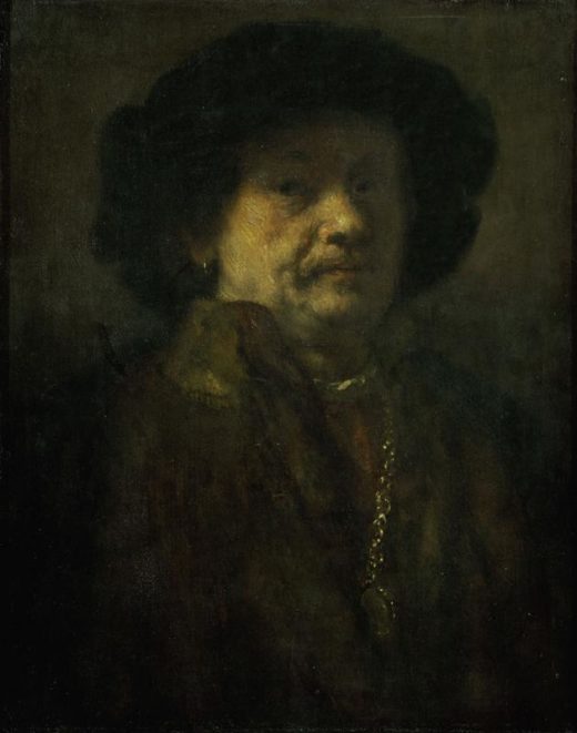 Rembrandt “Rembrand-Selbstbildnis-im-Pelz-mit-Kette-und-Ohrring“ 66 x 53 cm 1