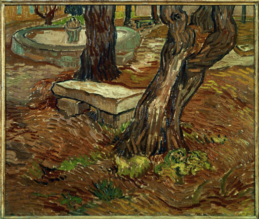 Vincent van Gogh “Steinbank im Garten des Hospitals Saint-Paul”, 39 x 46 cm 1