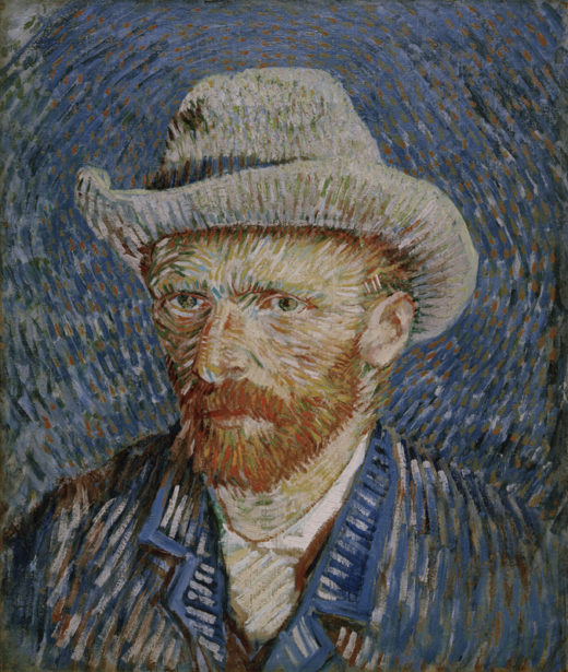 Vincent van Gogh “Selbstbildnis mit grauem Filzhut”, 44 x 37,5 cm 1