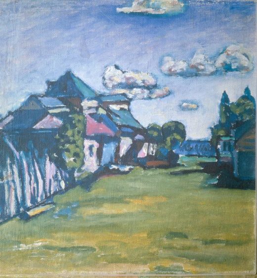Wassily Kandinsky „Landschaft Mit Häusern“ 25 x 26 cm 1